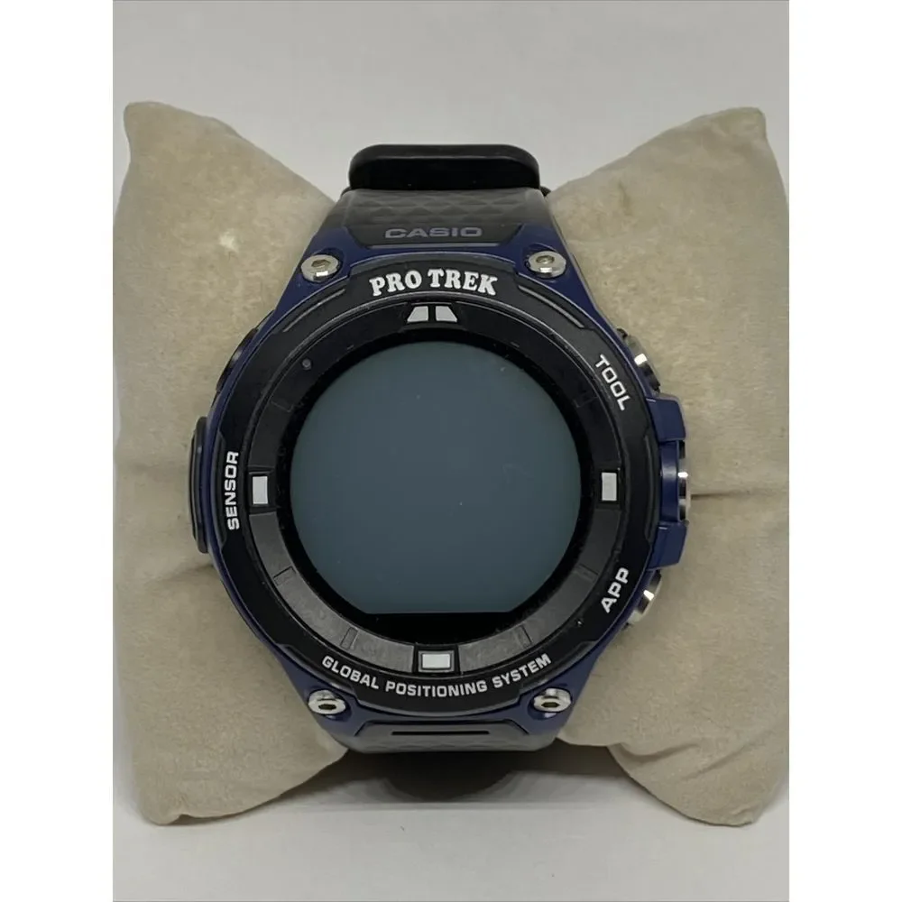 Casio Pro Trek WSD-F20 Men's Black Silicone Digital Display Smartwatch EY541